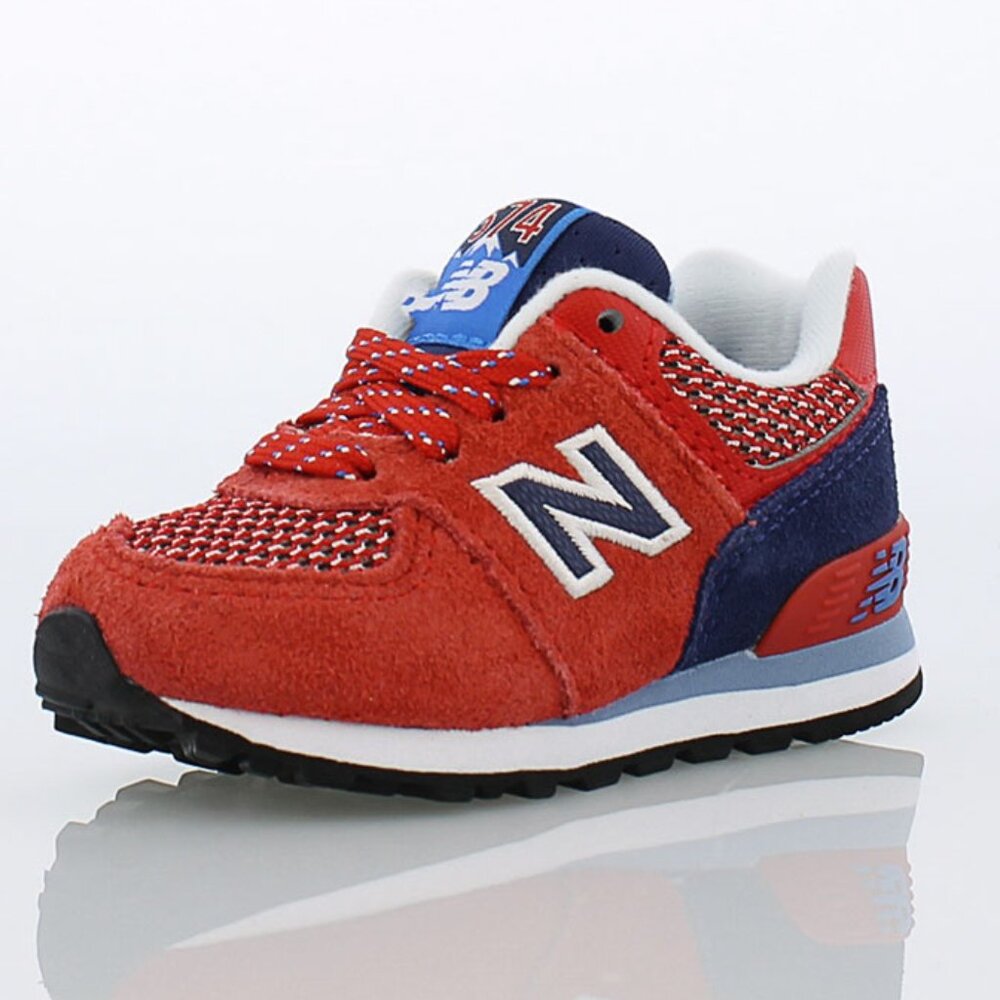 New Balance toddler 574 V1 Classic Lace-Up Sneaker color- red